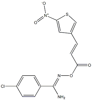 O1-[3-(5-nitro-3-thienyl)acryloyl]-4-chlorobenzene-1-carbohydroximamide