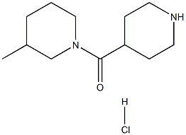 3-methyl-1-(piperidin-4-ylcarbonyl)piperidine hydrochloride Structure