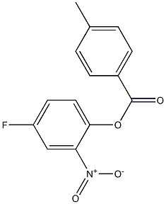4-fluoro-2-nitrophenyl 4-methylbenzenecarboxylate 化学構造式