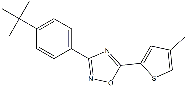 3-[4-(tert-butyl)phenyl]-5-(4-methyl-2-thienyl)-1,2,4-oxadiazole Structure
