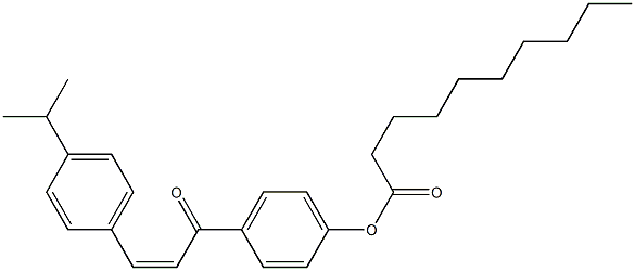 4-[(Z)-3-(4-isopropylphenyl)-2-propenoyl]phenyl decanoate Structure
