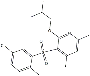 3-[(5-chloro-2-methylphenyl)sulfonyl]-2-isobutoxy-4,6-dimethylpyridine Structure