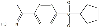 (1E)-1-[4-(cyclopentylsulfonyl)phenyl]ethanone oxime Struktur