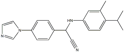 2-[4-(1H-imidazol-1-yl)phenyl]-2-(4-isopropyl-3-methylanilino)acetonitrile|