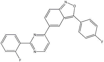 3-(4-fluorophenyl)-5-[2-(2-fluorophenyl)-4-pyrimidinyl]-2,1-benzisoxazole
