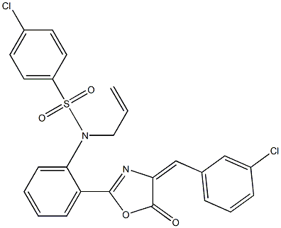 N1-allyl-N1-{2-[4-(3-chlorobenzylidene)-5-oxo-4,5-dihydro-1,3-oxazol-2-yl]phenyl}-4-chlorobenzene-1-sulfonamide|