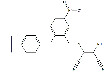 (Z)-2-amino-3-[((E)-{5-nitro-2-[4-(trifluoromethyl)phenoxy]phenyl}methylidene)amino]-2-butenedinitrile