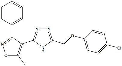 3-[(4-chlorophenoxy)methyl]-5-(5-methyl-3-phenyl-4-isoxazolyl)-4H-1,2,4-triazole Structure