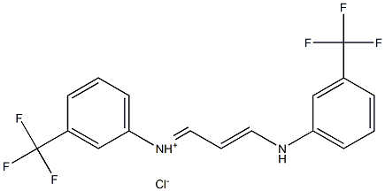 3-(trifluoromethyl)-N-{(E,2E)-3-[3-(trifluoromethyl)anilino]-2-propenylidene}benzenaminium chloride Structure