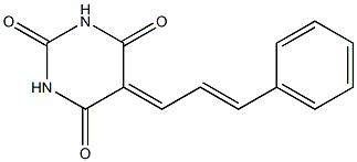 5-(3-phenylprop-2-enylidene)hexahydropyrimidine-2,4,6-trione 结构式