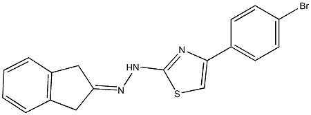 indan-2-one 2-[4-(4-bromophenyl)-1,3-thiazol-2-yl]hydrazone Structure