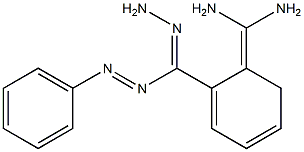 1-[2-(diaminomethylidene)benzohydrazonoyl]-2-phenyldiaz-1-ene Struktur
