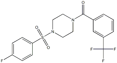 {4-[(4-fluorophenyl)sulfonyl]piperazino}[3-(trifluoromethyl)phenyl]methanone