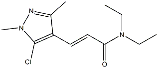 (E)-3-(5-chloro-1,3-dimethyl-1H-pyrazol-4-yl)-N,N-diethyl-2-propenamide Structure