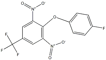 2-(4-fluorophenoxy)-1,3-dinitro-5-(trifluoromethyl)benzene 化学構造式