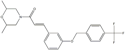 (E)-1-(2,6-dimethylmorpholino)-3-(3-{[4-(trifluoromethyl)benzyl]oxy}phenyl)-2-propen-1-one Structure