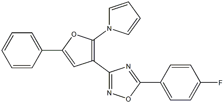 5-(4-fluorophenyl)-3-[5-phenyl-2-(1H-pyrrol-1-yl)-3-furyl]-1,2,4-oxadiazole