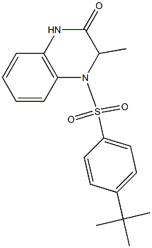 4-{[4-(tert-butyl)phenyl]sulfonyl}-3-methyl-3,4-dihydro-2(1H)-quinoxalinone 结构式