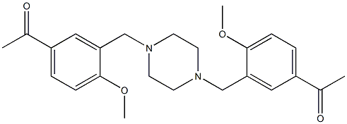 1-(3-{[4-(5-acetyl-2-methoxybenzyl)piperazino]methyl}-4-methoxyphenyl)ethan-1-one Structure
