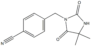 4-[(4,4-dimethyl-2,5-dioxoimidazolidin-1-yl)methyl]benzonitrile Struktur
