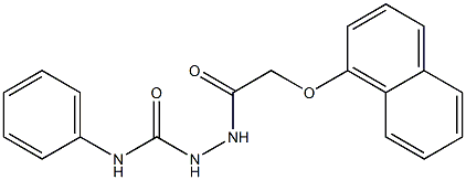 2-[2-(1-naphthyloxy)acetyl]-N-phenyl-1-hydrazinecarboxamide Structure