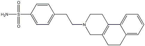 4-{2-[1,4,5,6-tetrahydrobenzo[f]isoquinolin-3(2H)-yl]ethyl}benzenesulfonamide 结构式