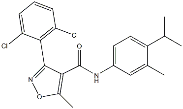 3-(2,6-dichlorophenyl)-N-(4-isopropyl-3-methylphenyl)-5-methyl-4-isoxazolecarboxamide|