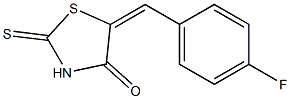 5-[(E)-(4-fluorophenyl)methylidene]-2-thioxo-1,3-thiazolan-4-one Structure