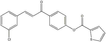 4-[(E)-3-(3-chlorophenyl)-2-propenoyl]phenyl 2-thiophenecarboxylate Structure