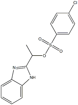 1-(1H-benzo[d]imidazol-2-yl)ethyl 4-chlorobenzene-1-sulfonate,,结构式