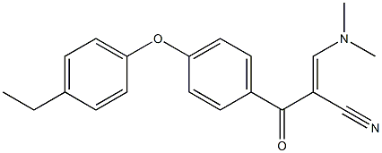 (E)-3-(dimethylamino)-2-[4-(4-ethylphenoxy)benzoyl]-2-propenenitrile Struktur