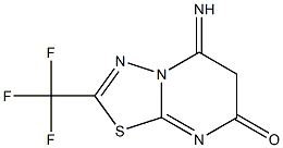 5-imino-2-(trifluoromethyl)-6,7-dihydro-5H-pyrimido[2,1-b][1,3,4]thiadiazol-7-one Struktur