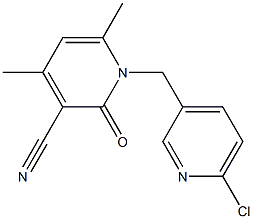 1-[(6-chloro-3-pyridinyl)methyl]-4,6-dimethyl-2-oxo-1,2-dihydro-3-pyridinecarbonitrile Structure
