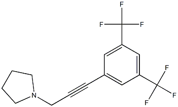 1-{3-[3,5-di(trifluoromethyl)phenyl]prop-2-ynyl}pyrrolidine Structure