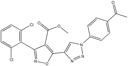 methyl 5-[1-(4-acetylphenyl)-1H-1,2,3-triazol-4-yl]-3-(2,6-dichlorophenyl)-4-isoxazolecarboxylate|