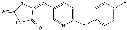 5-{(E)-[6-(4-fluorophenoxy)-3-pyridinyl]methylidene}-1,3-thiazolane-2,4-dione Structure