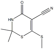 2,2-dimethyl-6-(methylthio)-4-oxo-3,4-dihydro-2H-1,3-thiazine-5-carbonitrile