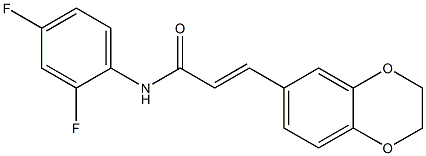 (E)-N-(2,4-difluorophenyl)-3-(2,3-dihydro-1,4-benzodioxin-6-yl)-2-propenamide Structure