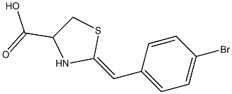 2-[(Z)-(4-bromophenyl)methylidene]-1,3-thiazolane-4-carboxylic acid Structure