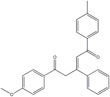 5-(4-methoxyphenyl)-1-(4-methylphenyl)-3-phenylpent-2-ene-1,5-dione Struktur