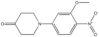 1-(3-methoxy-4-nitrophenyl)tetrahydro-4(1H)-pyridinone Struktur