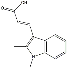 (E)-3-(1,2-dimethyl-1H-indol-3-yl)acrylic acid Structure