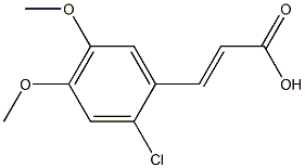 (E)-3-(2-chloro-4,5-dimethoxyphenyl)acrylic acid Struktur