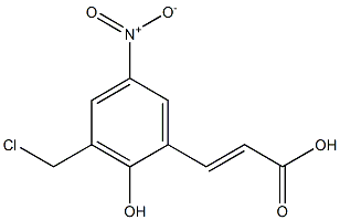 (E)-3-(3-(chloromethyl)-2-hydroxy-5-nitrophenyl)acrylic acid Struktur