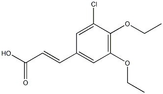 (E)-3-(3-chloro-4,5-diethoxyphenyl)acrylic acid Struktur