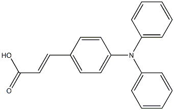 (E)-3-(4-(diphenylamino)phenyl)acrylic acid 化学構造式