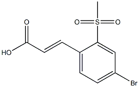 (E)-3-(4-bromo-2-(methylsulfonyl)phenyl)acrylic acid Structure