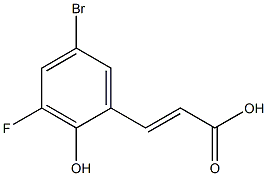 (E)-3-(5-bromo-3-fluoro-2-hydroxyphenyl)acrylic acid Struktur