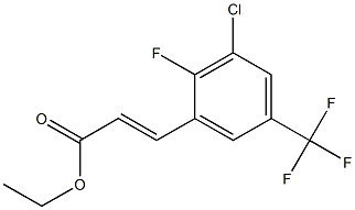 (E)-ethyl 3-(3-chloro-2-fluoro-5-(trifluoromethyl)phenyl)acrylate 结构式