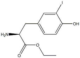 (S)-ethyl 2-amino-3-(4-hydroxy-3-iodophenyl)propanoate Struktur
